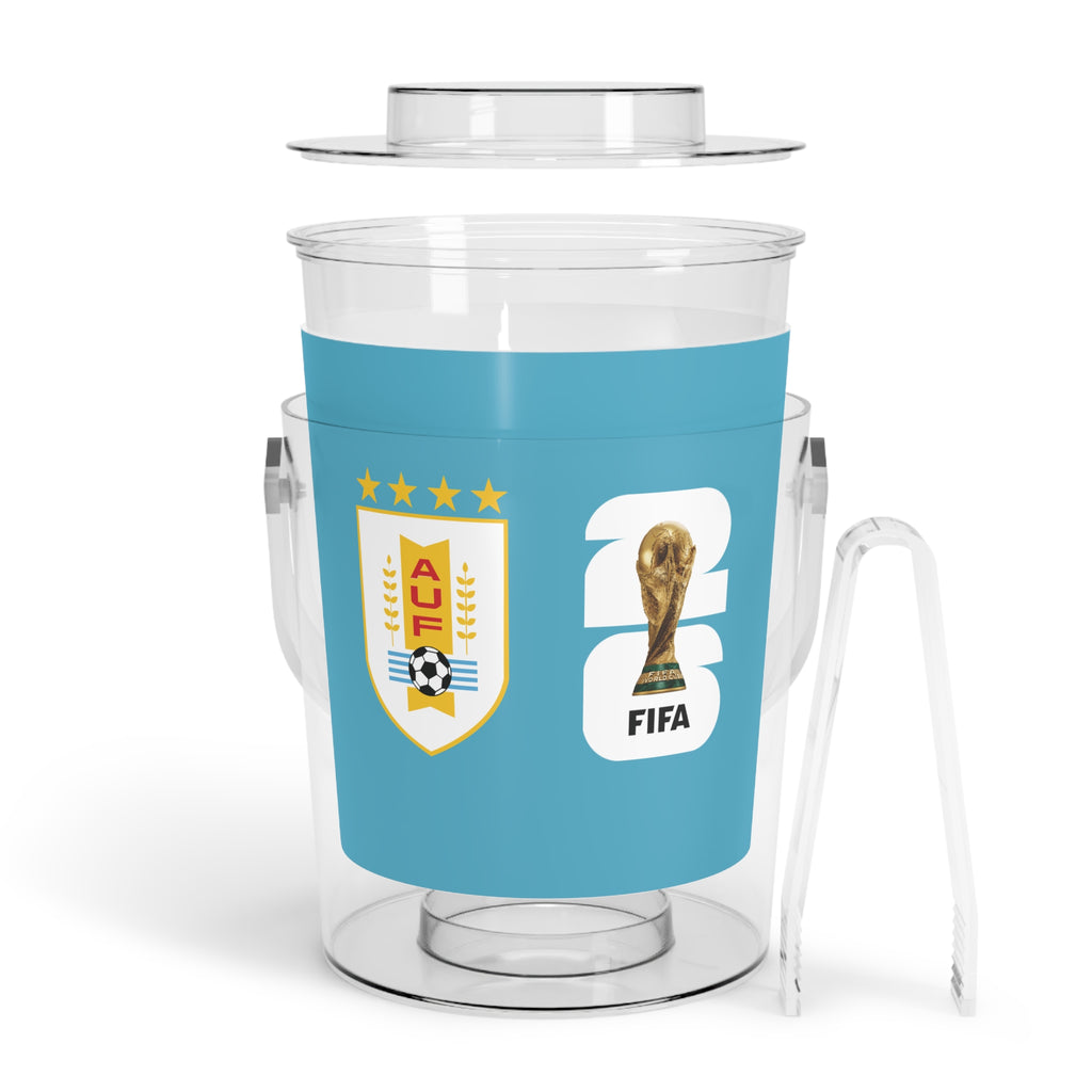 URUGUAY · FIFA World Cup 2026 Ice Bucket | Fan Party Cooler with Tongs | Soccer Watch Party Essential