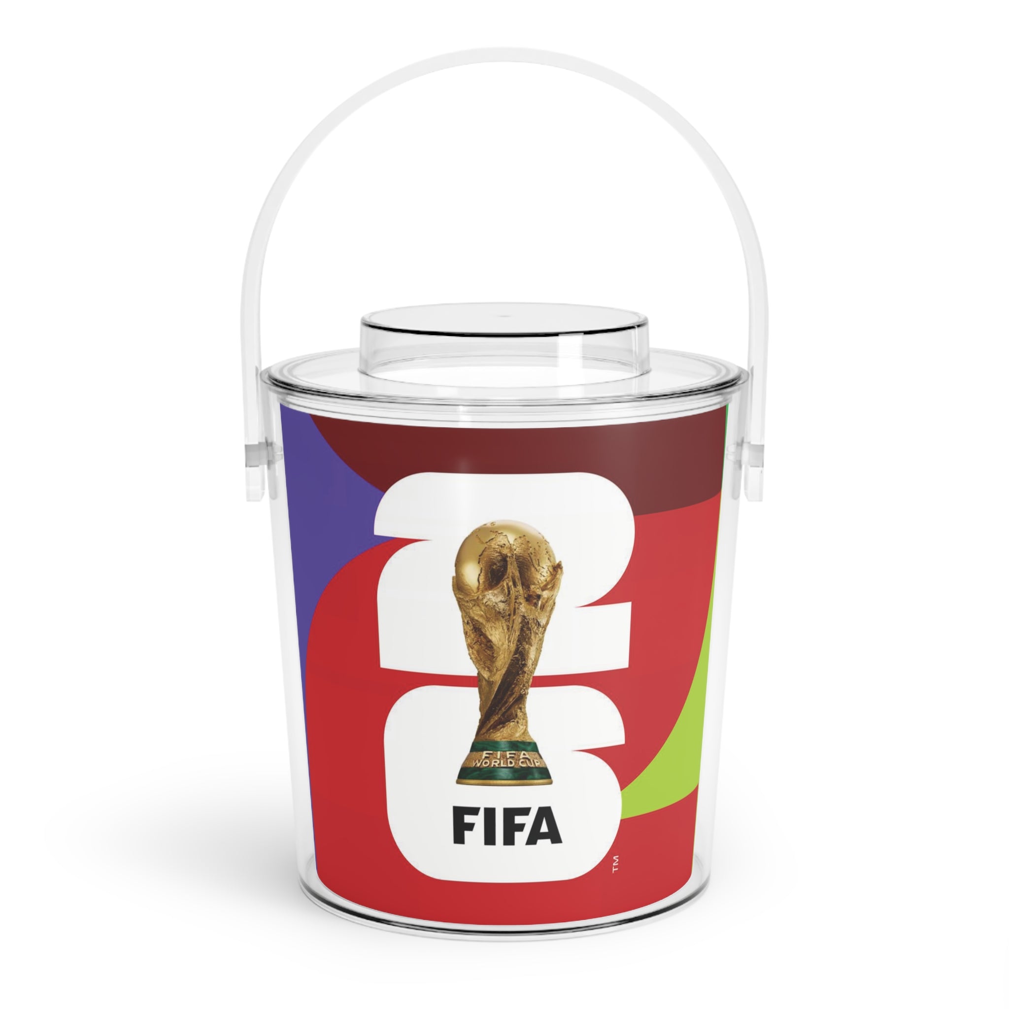 FIFA World Cup 2026 Ice Bucket | Fan Party Cooler with Tongs | Soccer Watch Party Essential