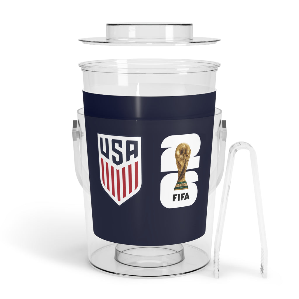 USA · FIFA World Cup 2026 Ice Bucket | Fan Party Cooler with Tongs | Soccer Watch Party Essential