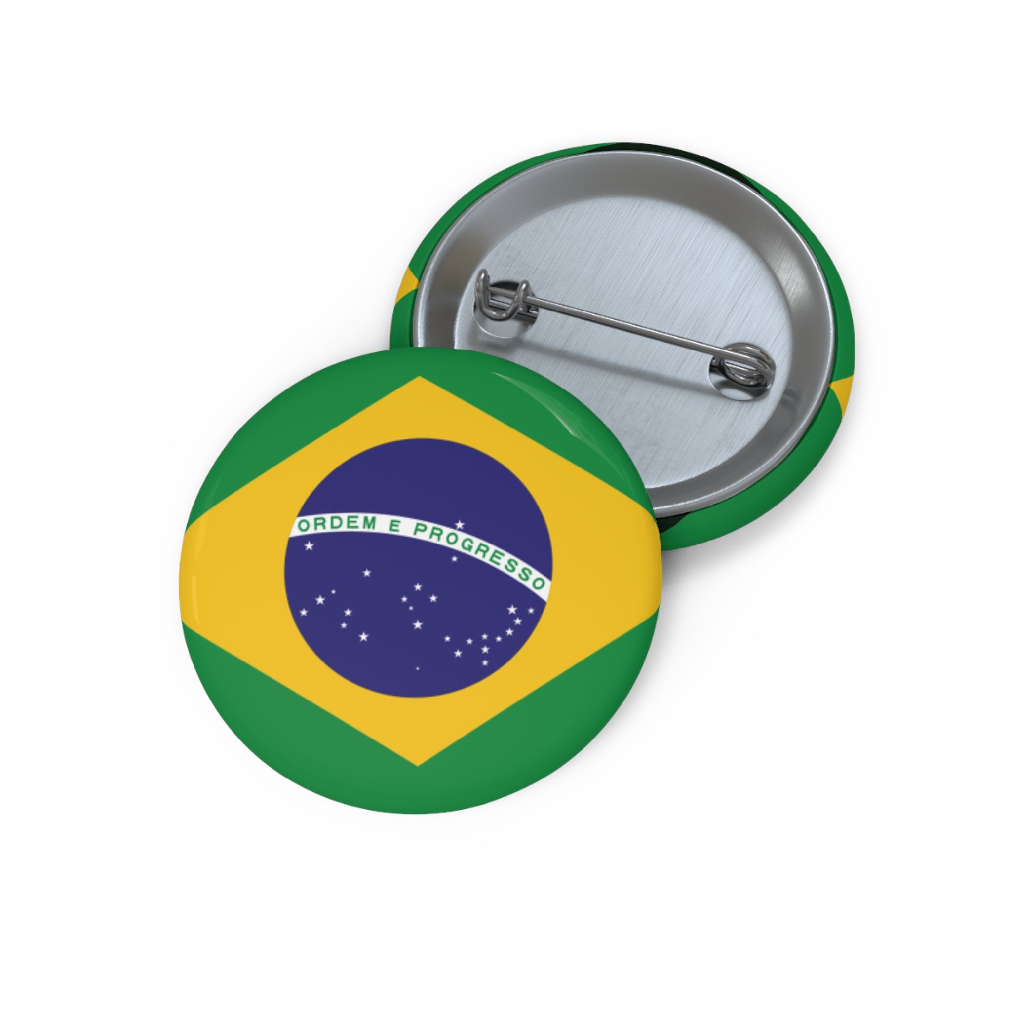 BRAZIL Soccer Pin Button – National Crest Fan Badge | World Cup 2026 Accessories