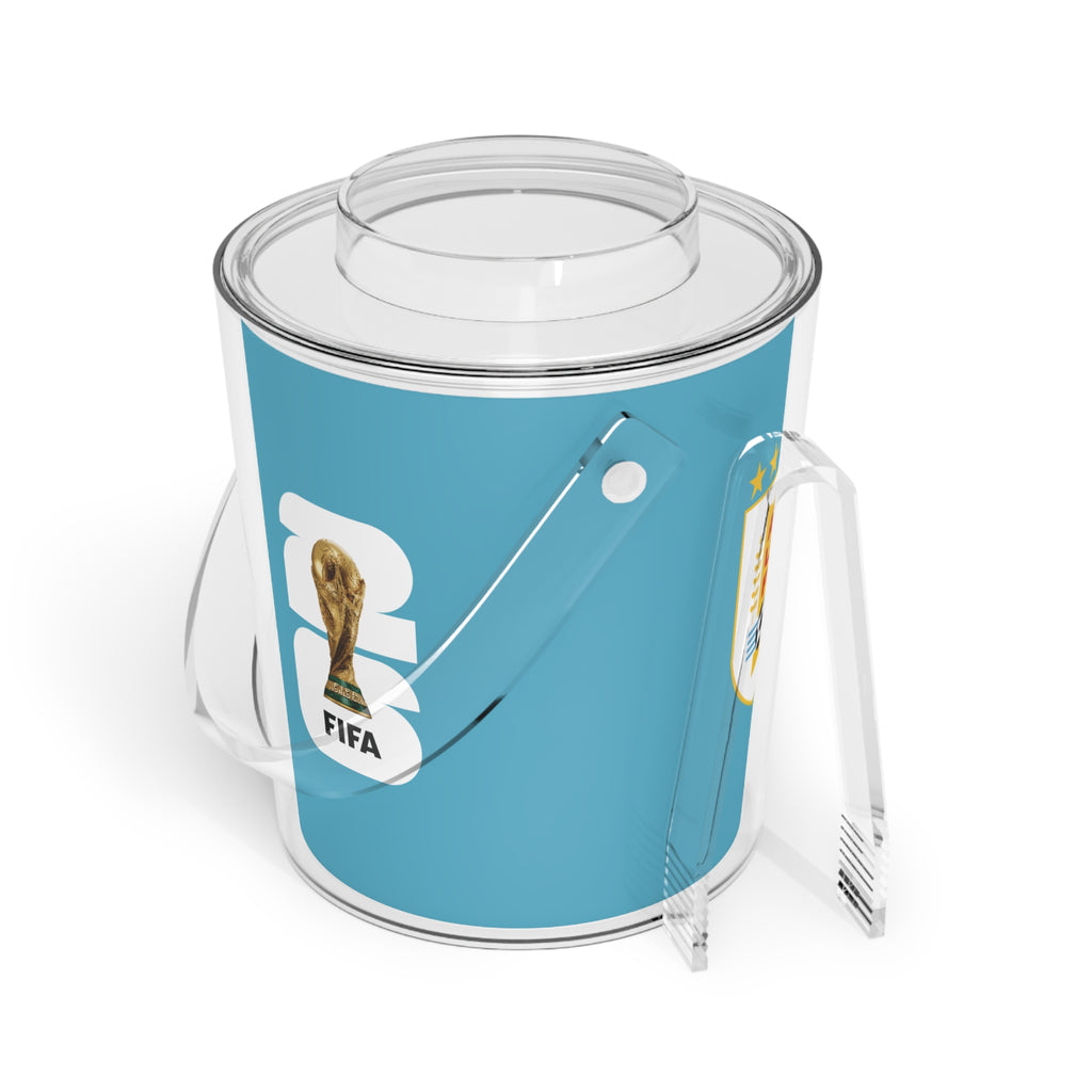 URUGUAY · FIFA World Cup 2026 Ice Bucket | Fan Party Cooler with Tongs | Soccer Watch Party Essential
