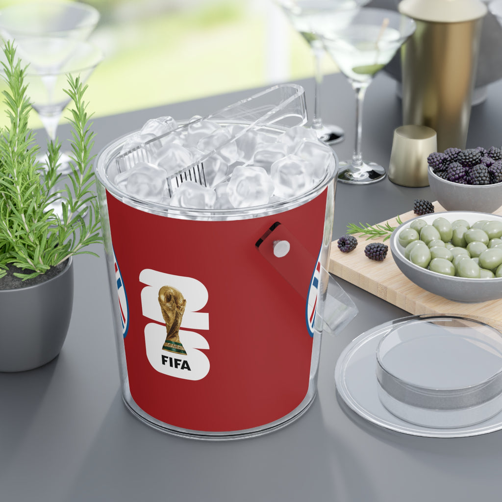 PARAGUAY · FIFA World Cup 2026 Ice Bucket | Fan Party Cooler with Tongs | Soccer Watch Party Essential