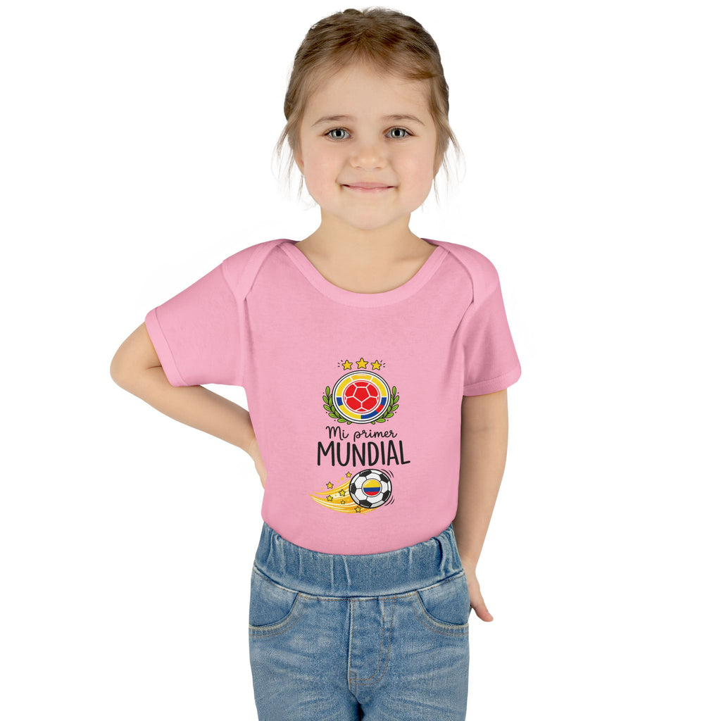 COLOMBIA Baby Onesie "Mi Primer Mundial" – World Cup 2026 Infant Bodysuit | Soccer Baby Gift