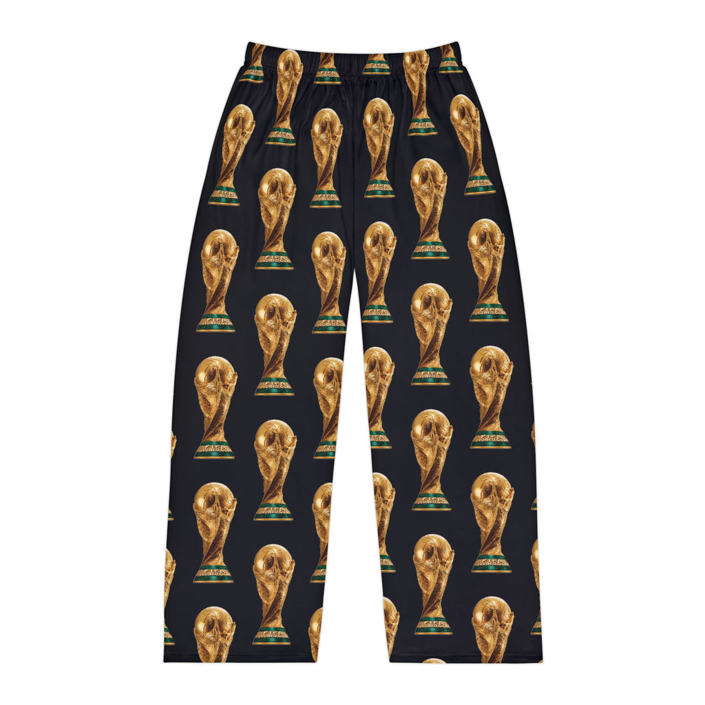 Men's World Cup Trophy Pajama Pants · Soccer Football Fan Sleepwear | All-Over Print Lounge Bottoms | Game-Day Gift