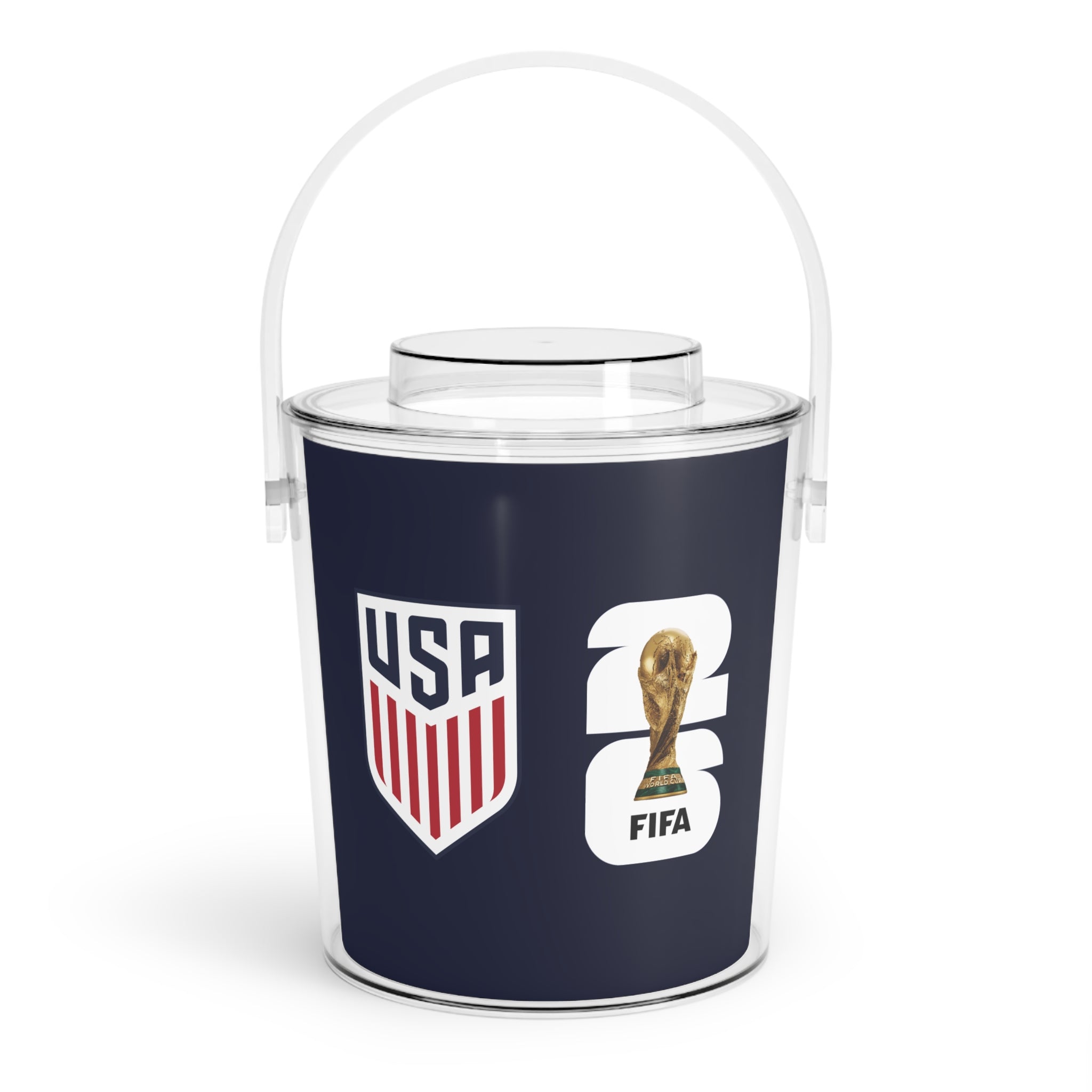 USA · FIFA World Cup 2026 Ice Bucket | Fan Party Cooler with Tongs | Soccer Watch Party Essential