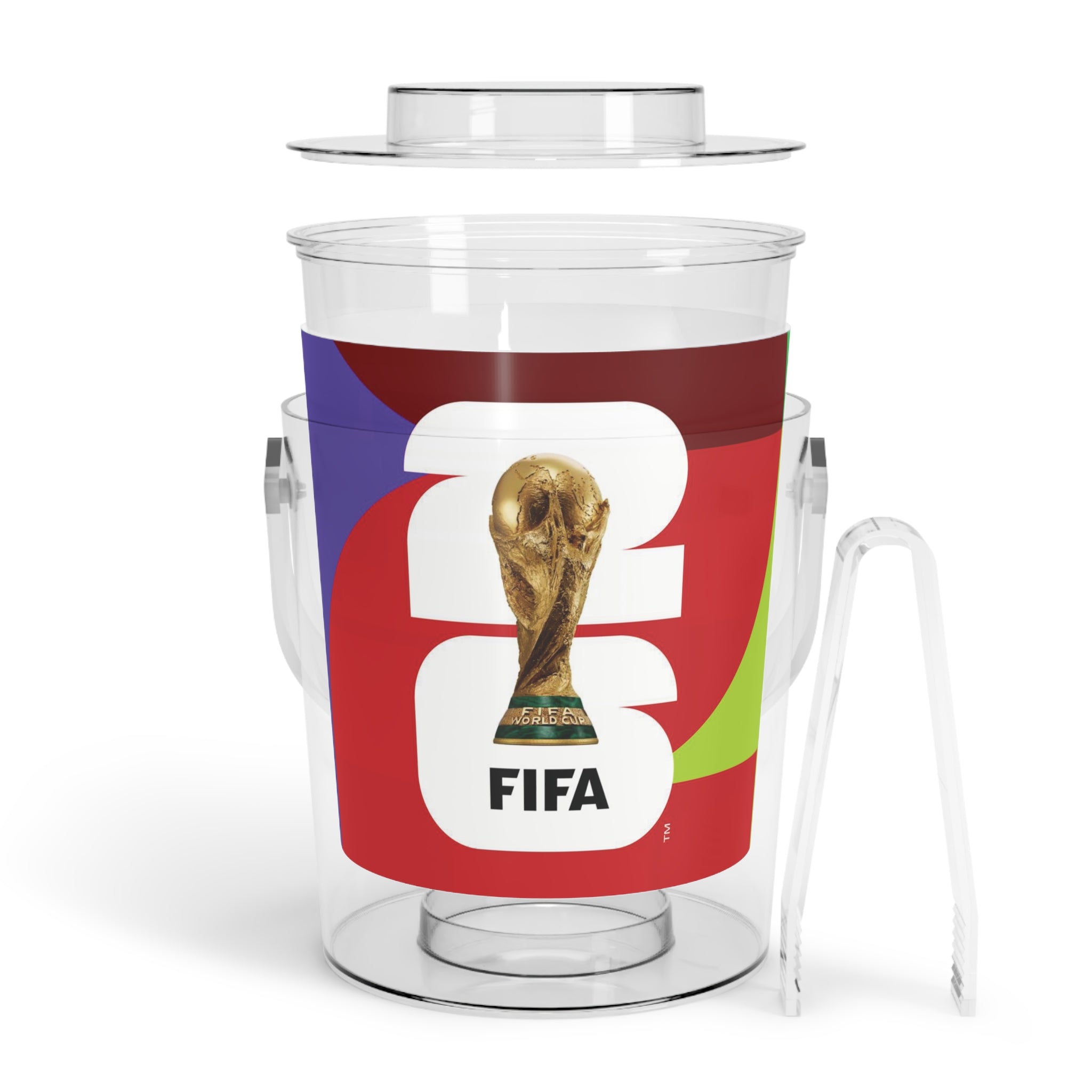 FIFA World Cup 2026 Ice Bucket | Fan Party Cooler with Tongs | Soccer Watch Party Essential