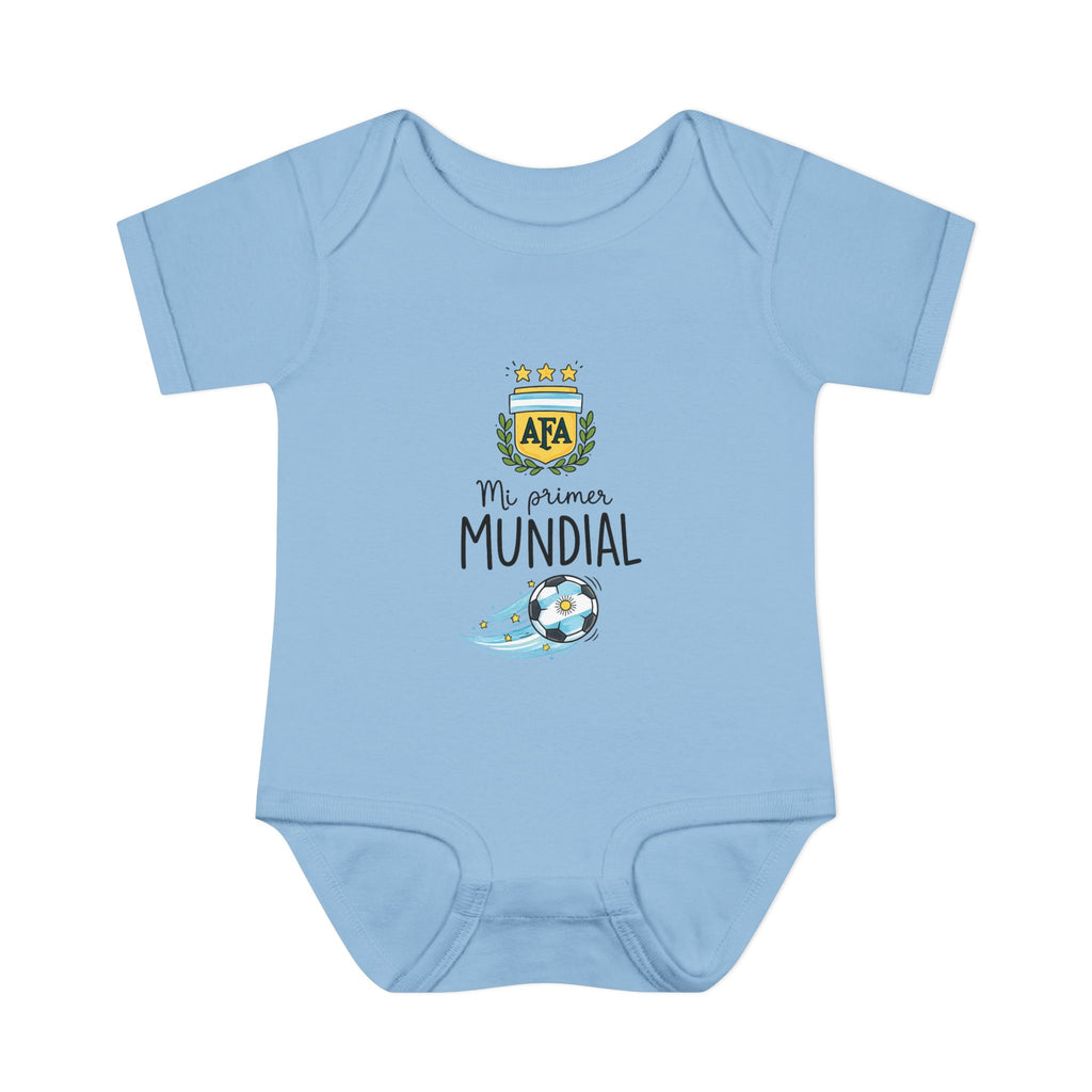 ARGENTINA Baby Onesie "Mi Primer Mundial" – World Cup 2026 Infant Bodysuit | Soccer Baby Gift
