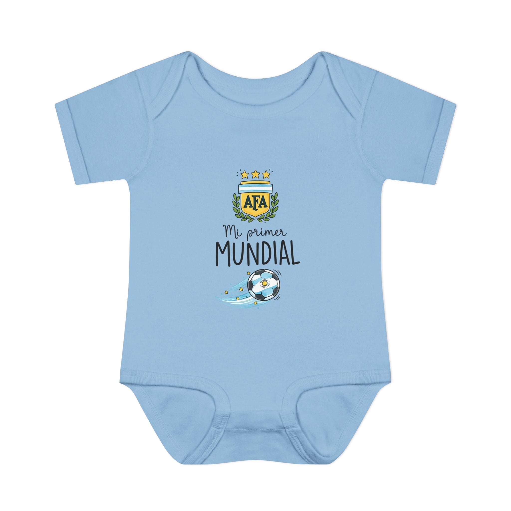 ARGENTINA Baby Onesie "Mi Primer Mundial" – World Cup 2026 Infant Bodysuit | Soccer Baby Gift