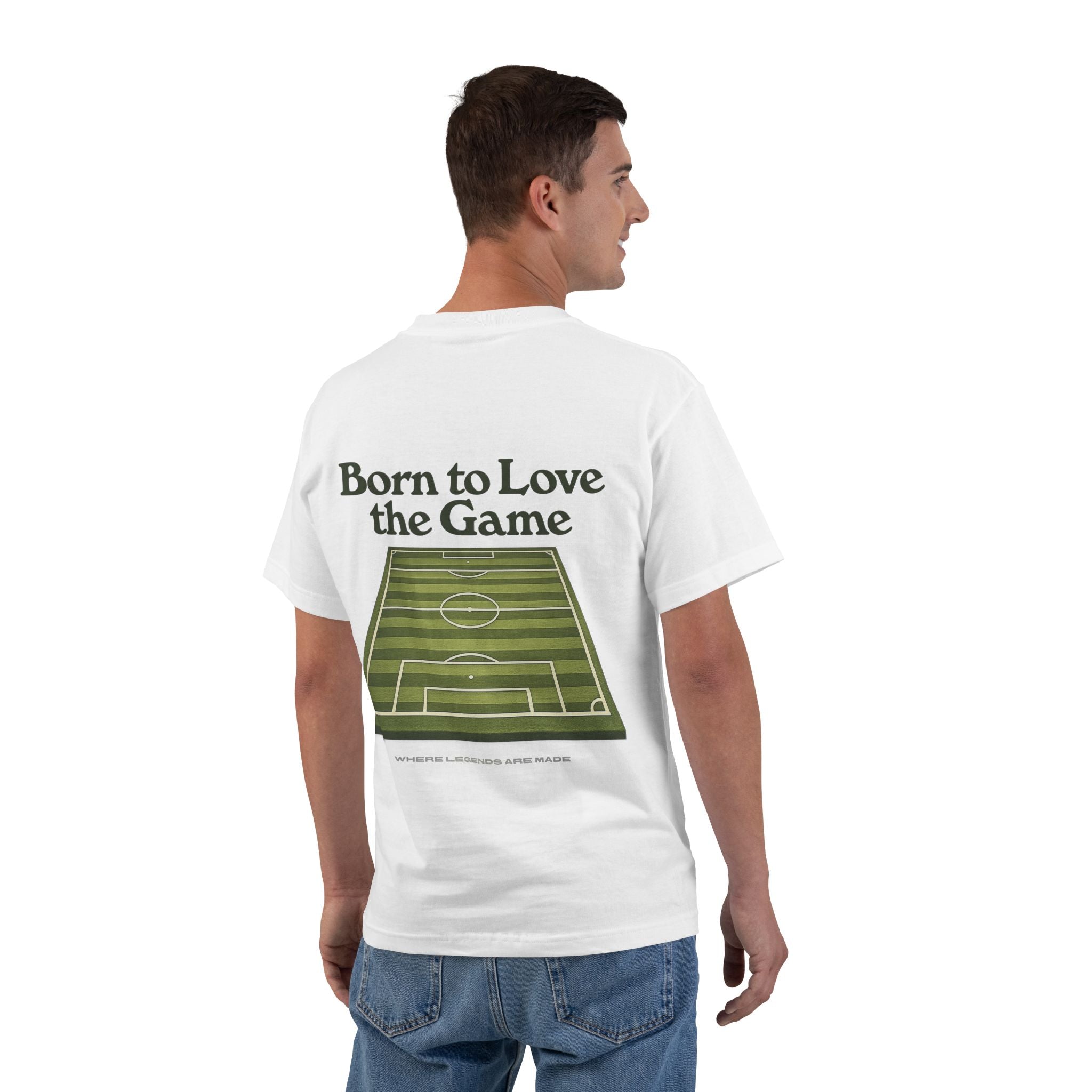 Born to Love the Game — Football Soccer Tee |  Football Pitch Graphic Shirt (Unisex)