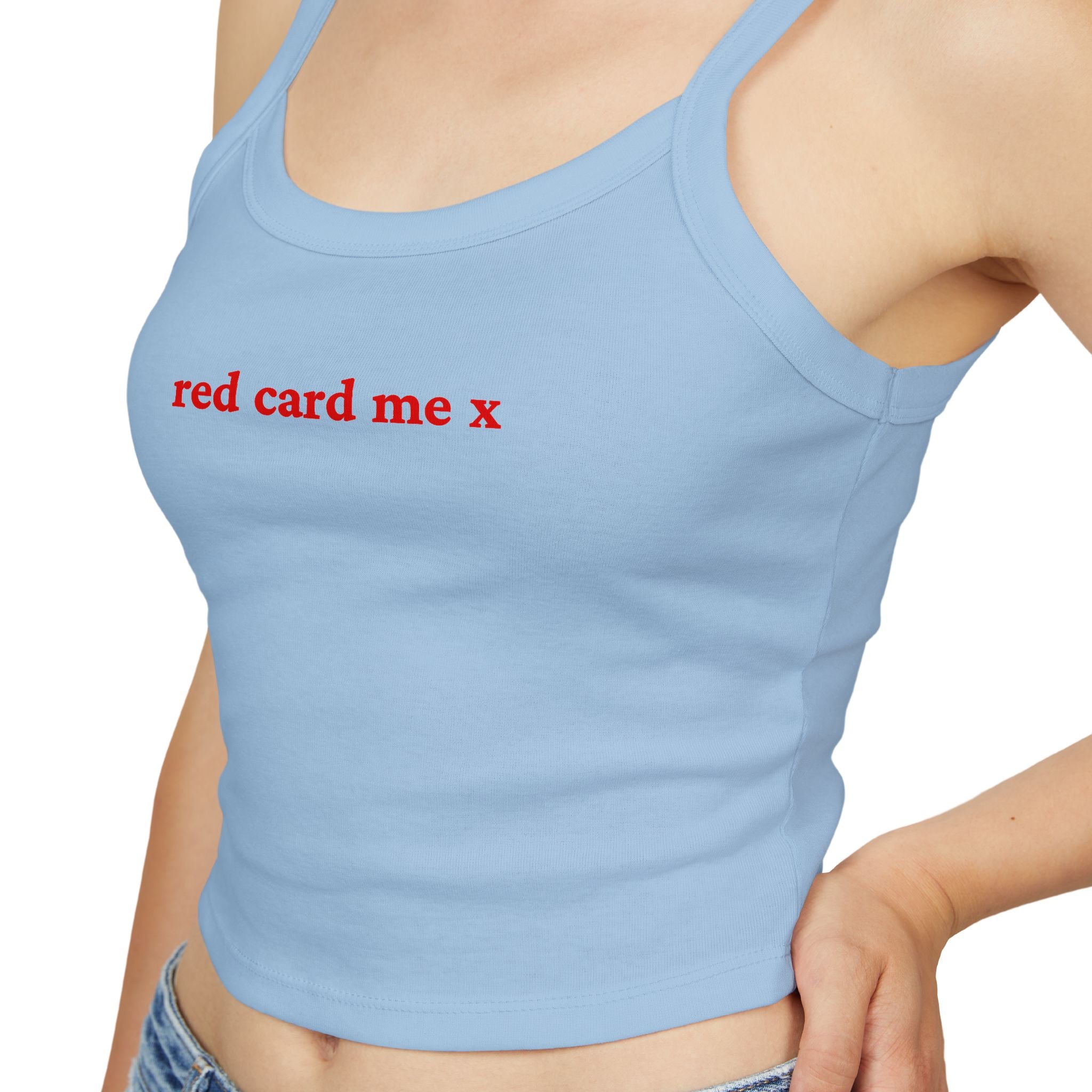 Red card me X Crop Tank | Football Girl Aesthetic | World Cup 2026