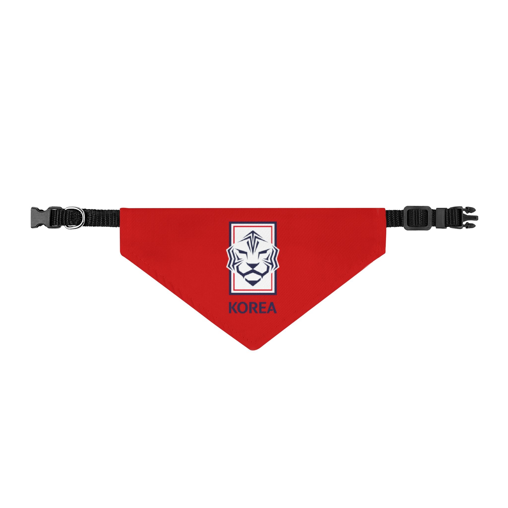 KOREA Soccer Pet Bandana – Clip-On Dog & Cat Accessory | World Cup 2026 Fan Gift