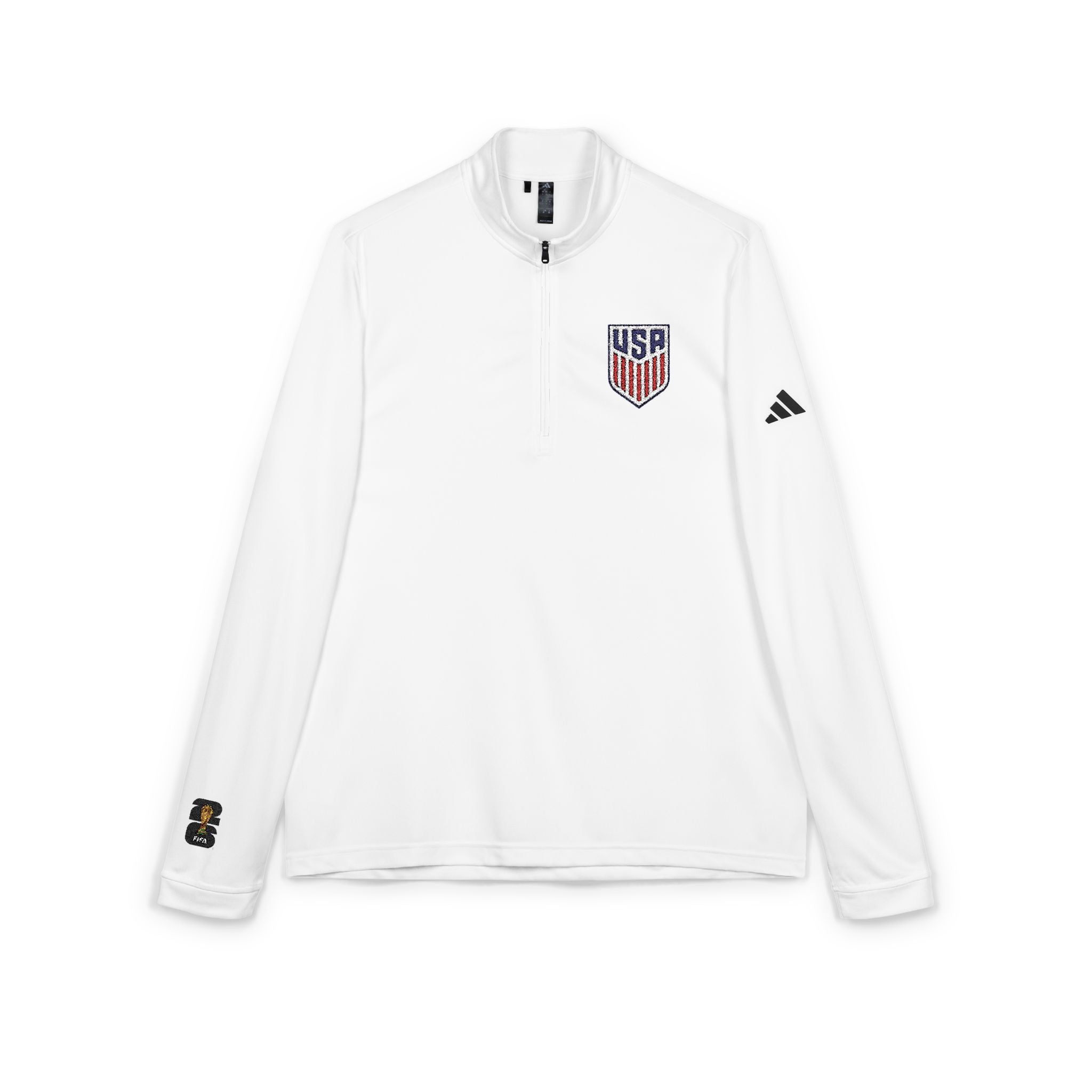 USA Soccer Quarter-Zip Pullover – Embroidered Shield | Lightweight Athletic Top | World Cup 2026